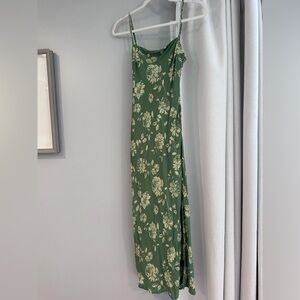 Vici Green Floral Maxi Dress